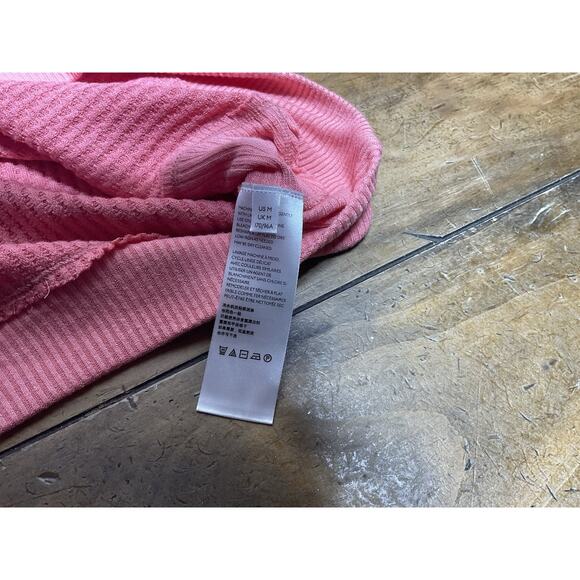 Free People Santa Clara Thermal Salmon Long Sleeve Top Size Medium Oversized - Picture 8 of 11